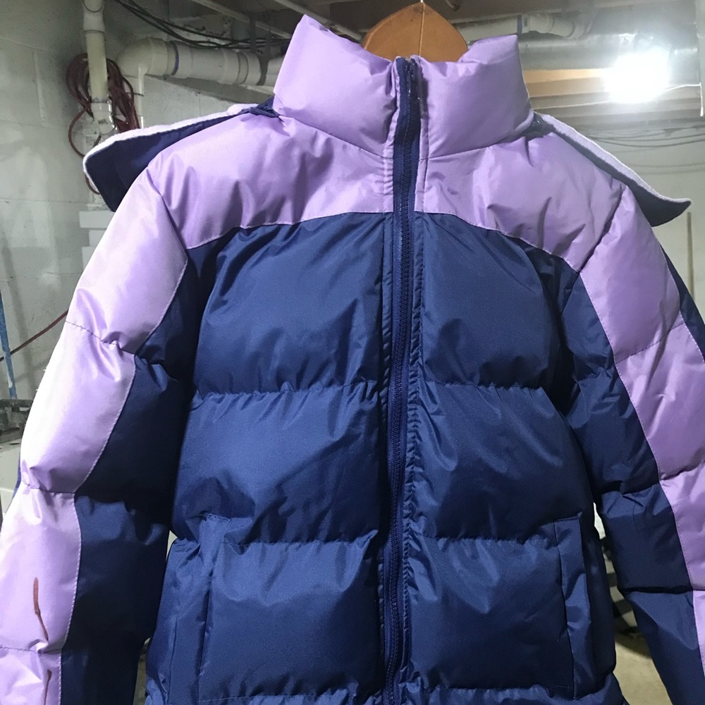 NAVY and PURPLE HOODED JACKET-GIRLS Size 14/16